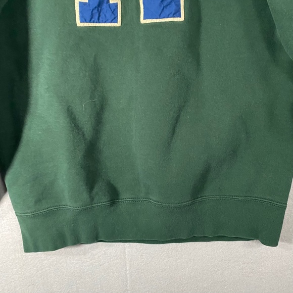 Vintage Marines Block M Spellout Pullover Sweatshirt Green USA Made Mens Large - Picture 3 of 10